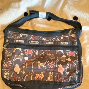 LeSportsac Dog Print Shoulder Bag